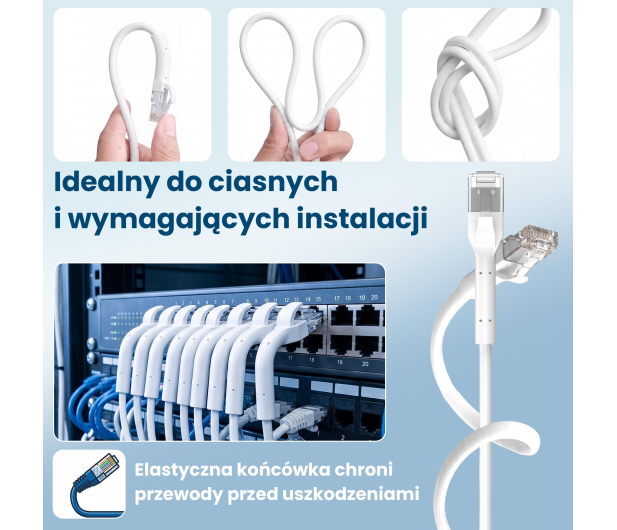 ExtraLink Kat.6A U/FTP 10m 1Gbps Patchcord LAN miedź skrętka kątowy - 1543890 - zdjęcie 10